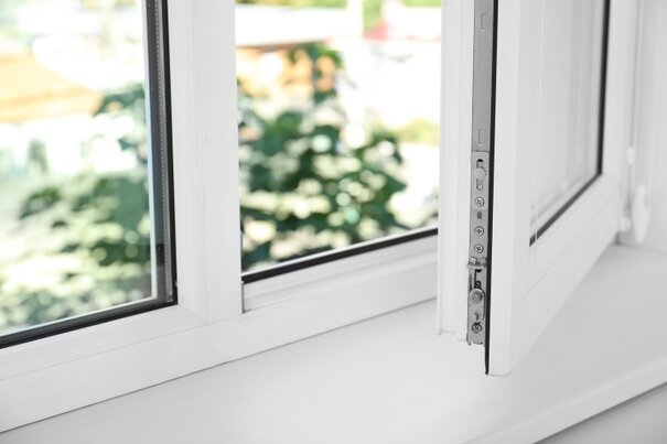 Open Modern window closeup