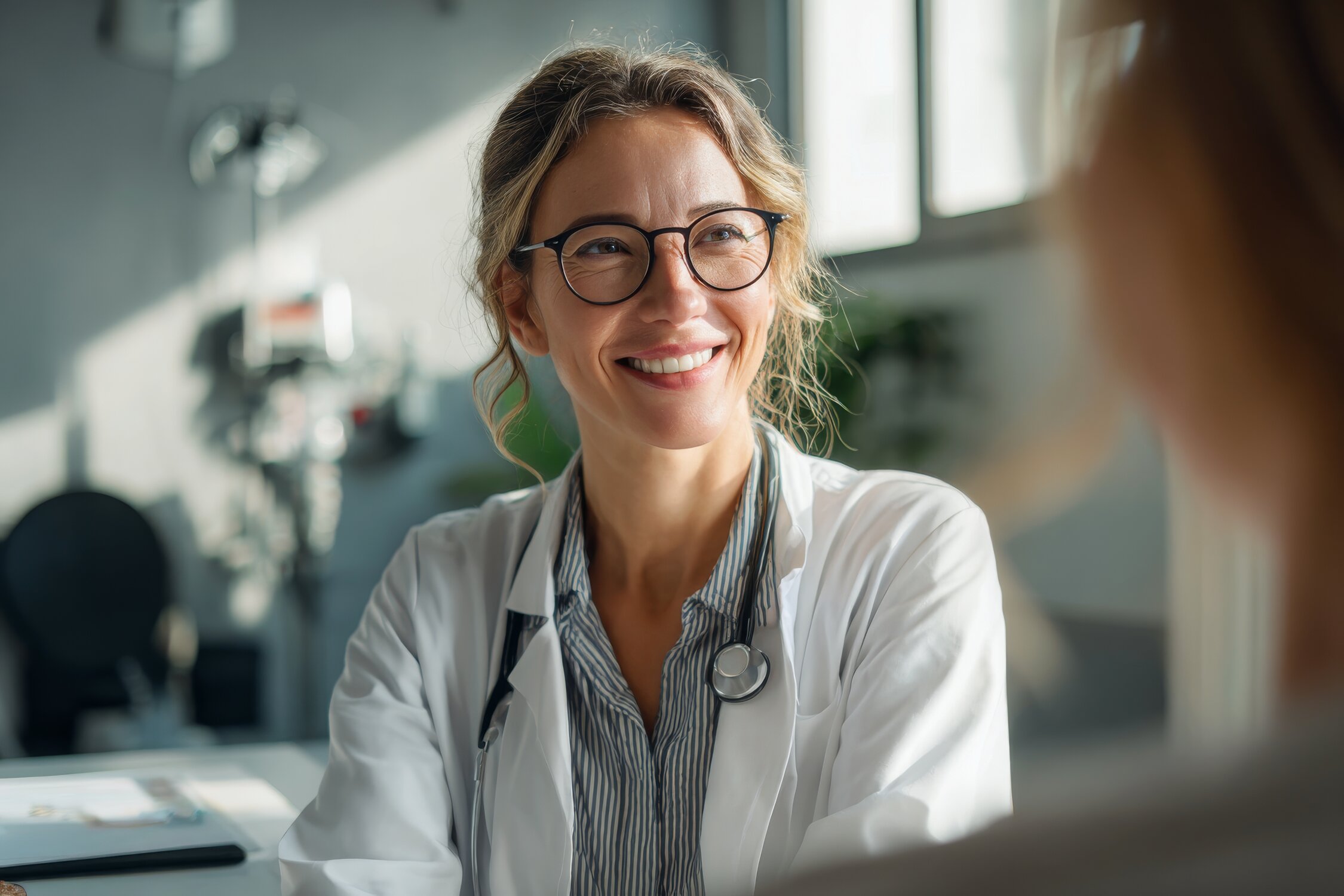 doctor in session with patient