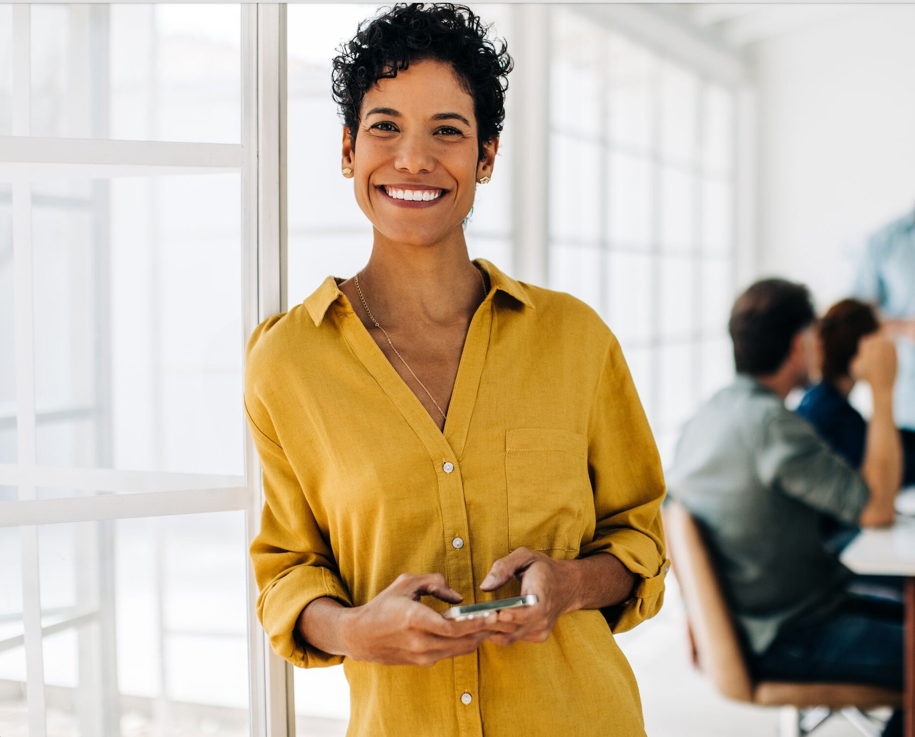 woman smiling