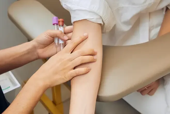 Person getting a blood test
