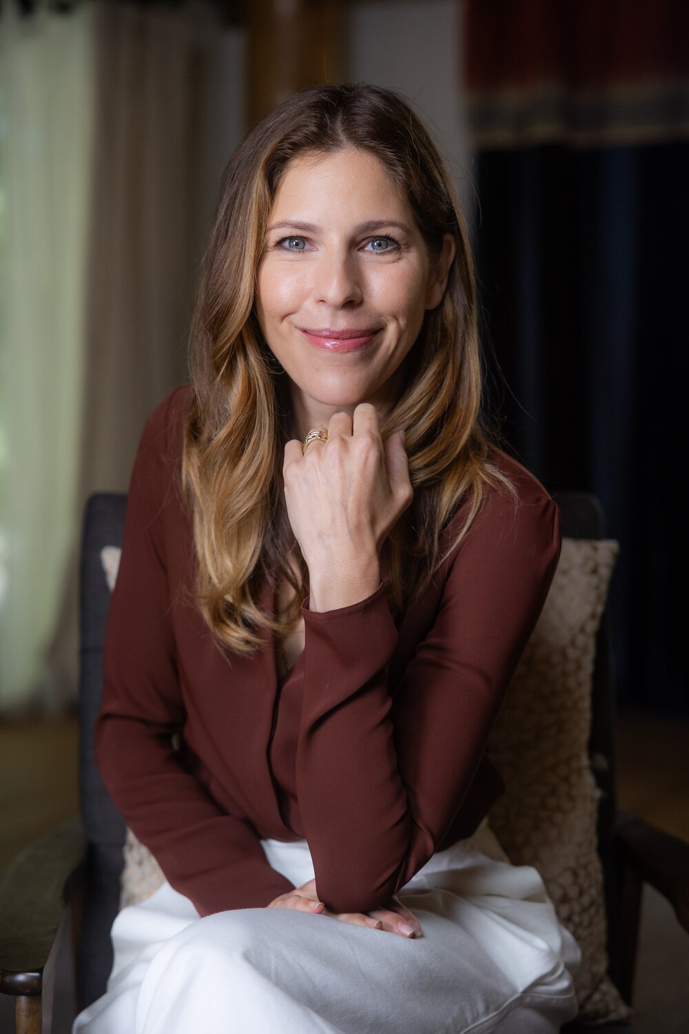 woman smiling