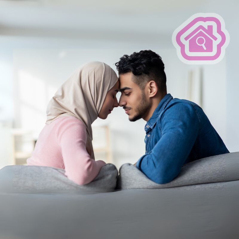Couple feeling at ease after using Scansurance Plus to organize and simplify their home’s visual inventory records for quick access and peace of mind.