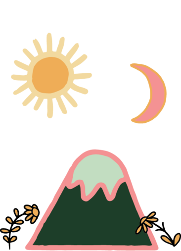 Mountain Sun and Moon Icon