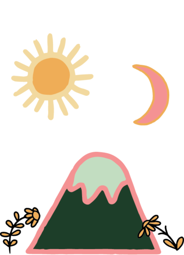 Mountain Sun and Moon Icon