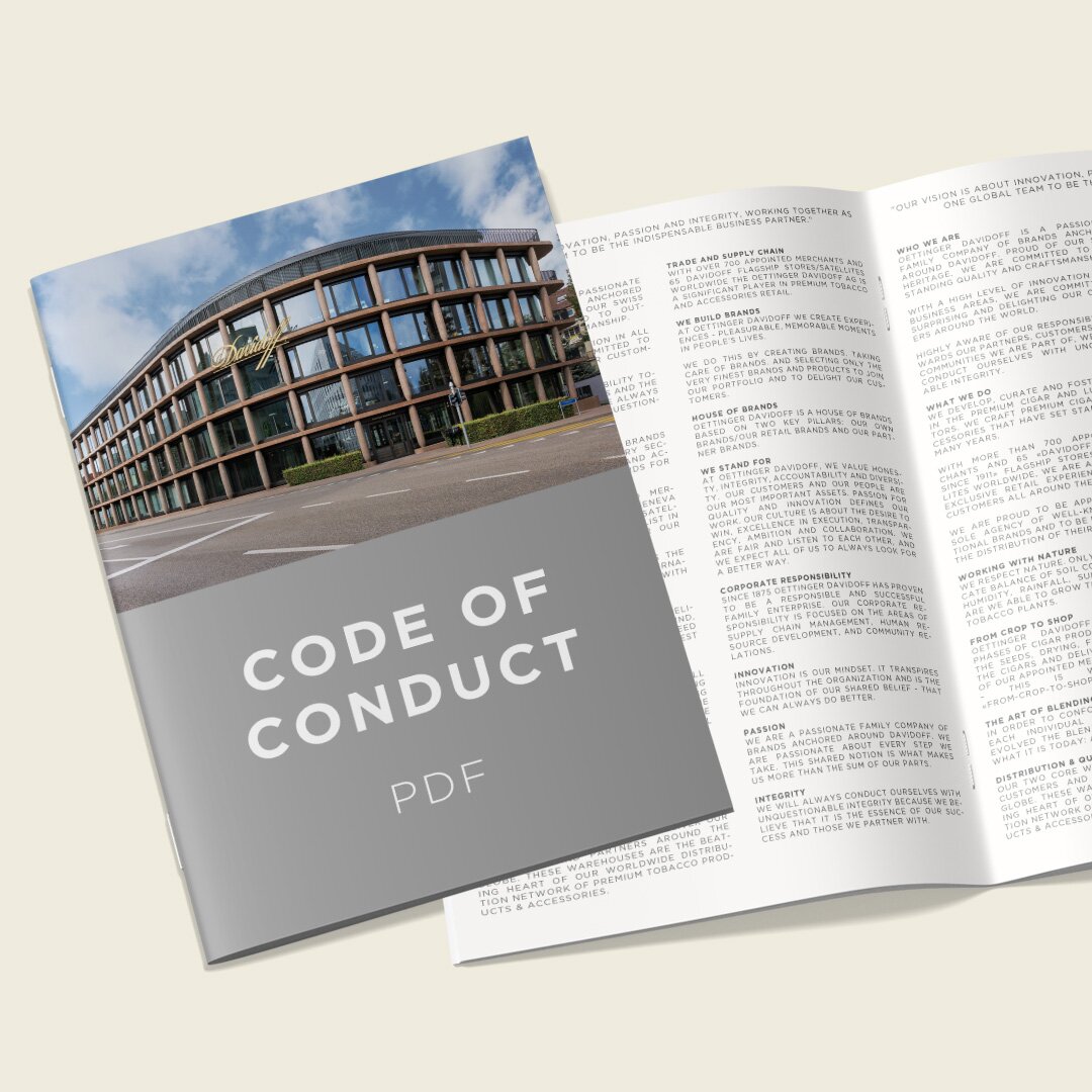 PDF document with a code of conduct that sets out guidelines and standards for behaviour within the organisation.