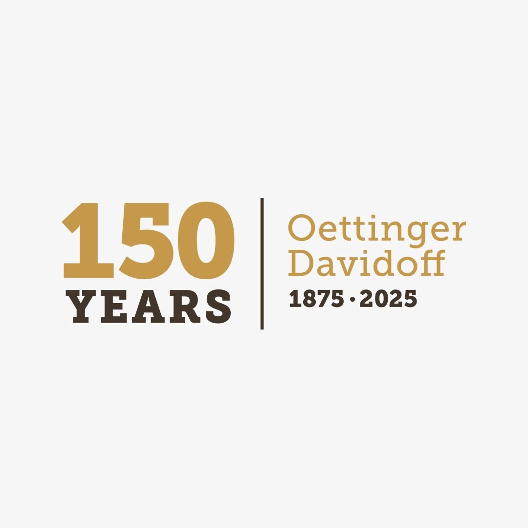 150 years logo for the celebration of Oettinegr Davidoff AG. 