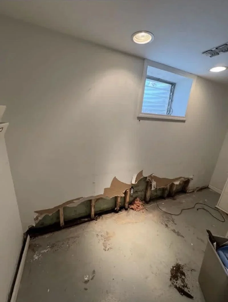 Basement before finishing work