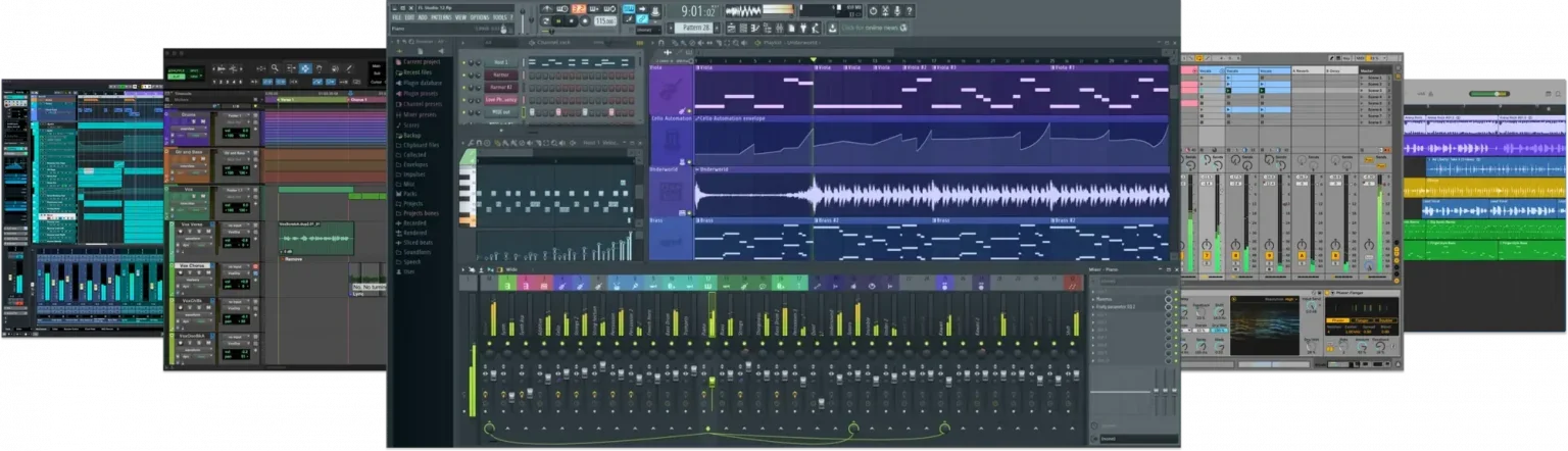 Stacked DAW interfaces
