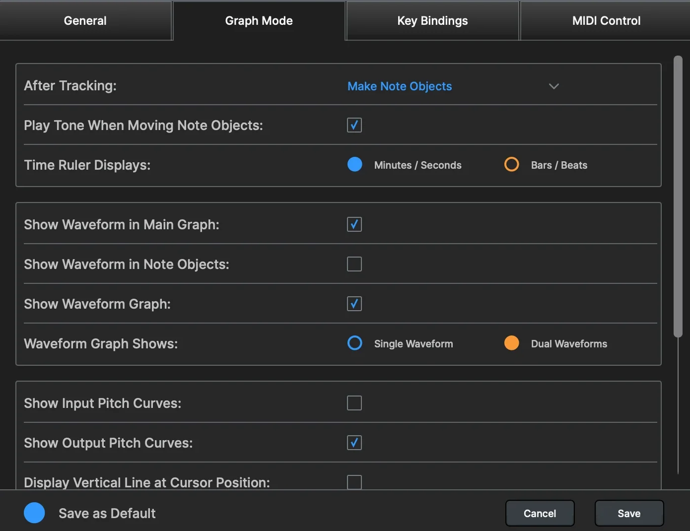 AutoTune Pro X preferences window