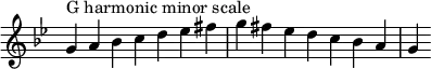 G harmonic minor scale