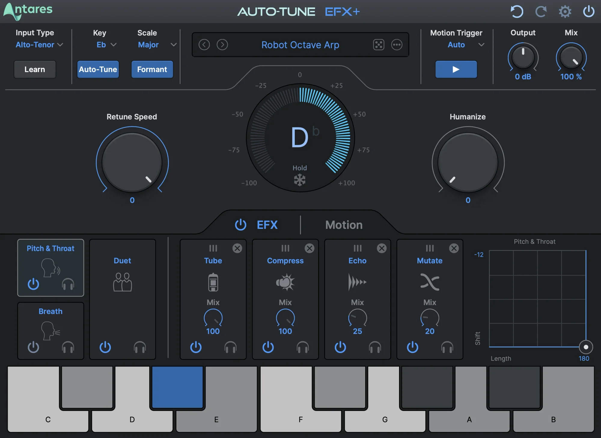 AutoTune EFX+ 10 plugin interface