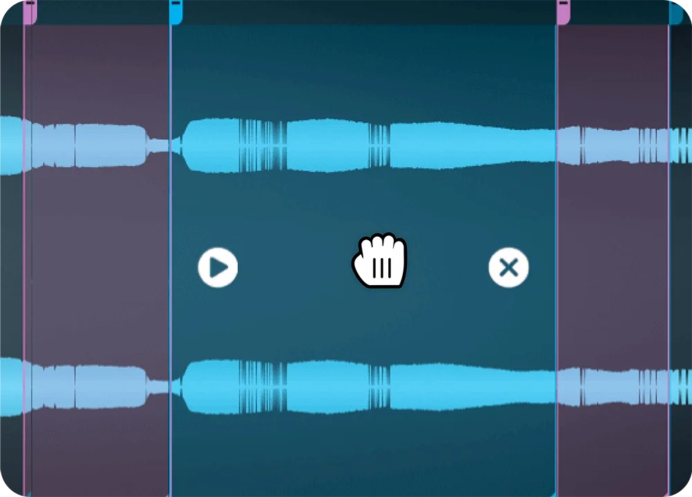 Detail of sample in Slice plugin by AutoTune