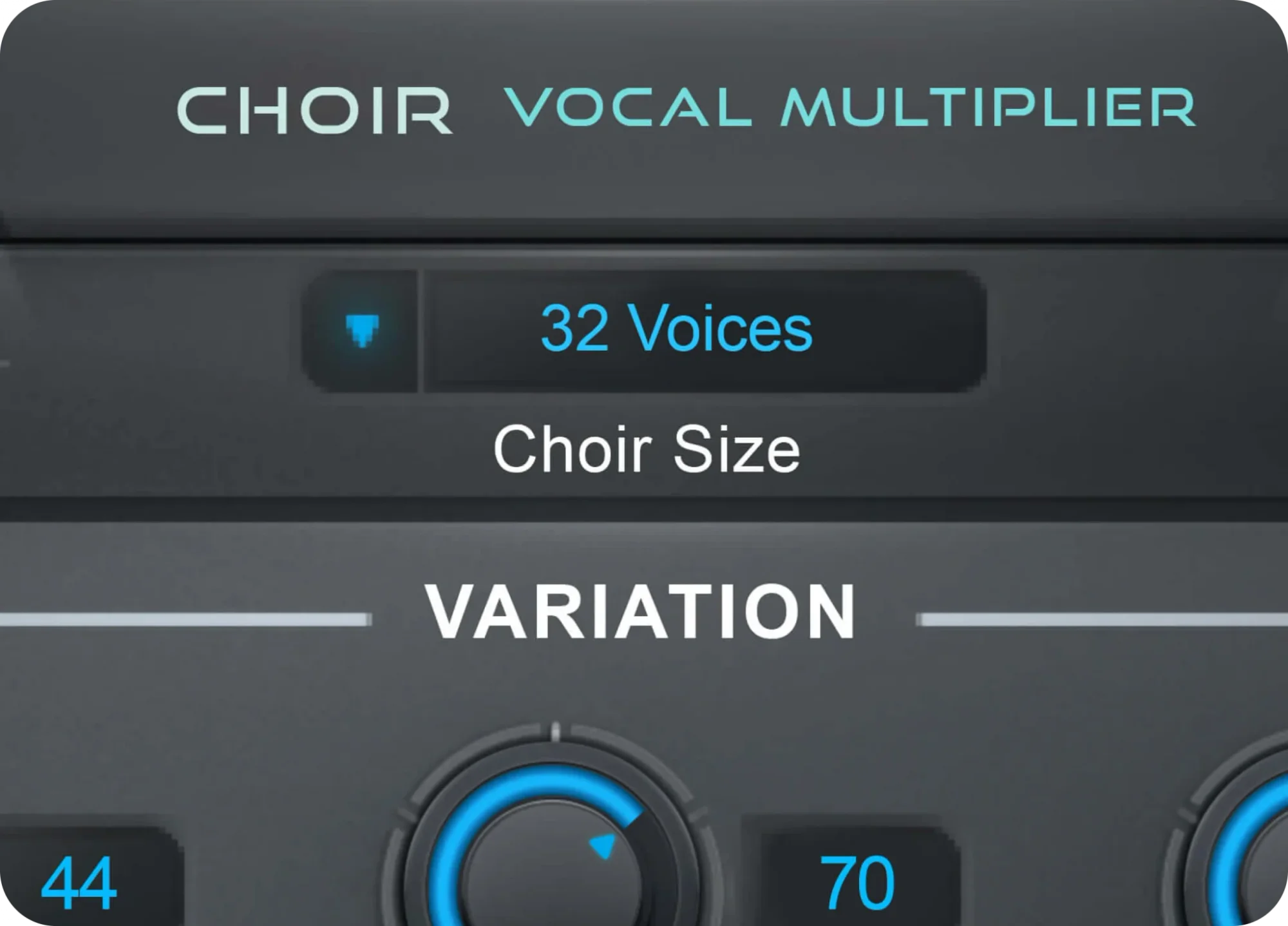 a detail shot of Choir by AutoTune showing Choir Size up to 32 Voices