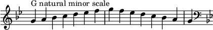 C Natural minor scale
