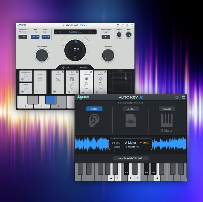 The New EFX+ and AutoKey 2 plugin interfaces side by side