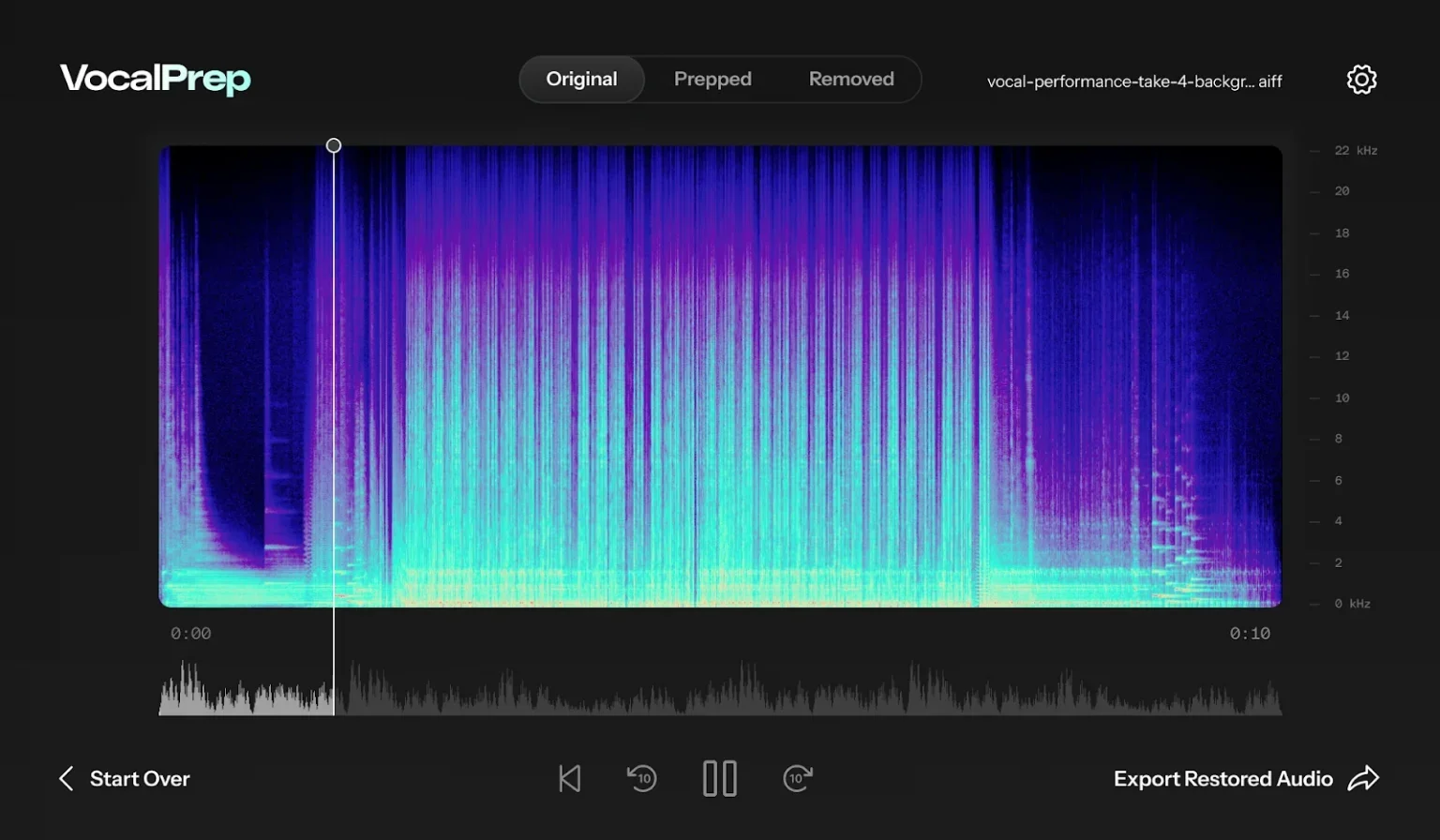 Vocal Prep plugin interface