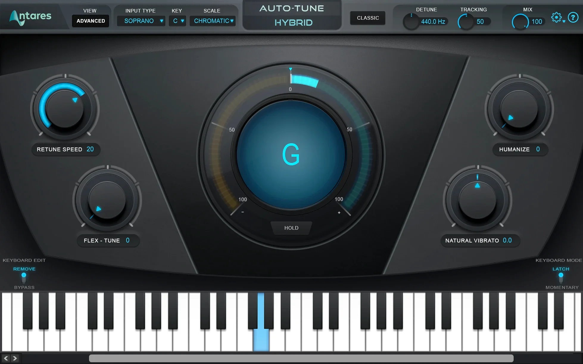 AutoTune Hybrid plugin interface