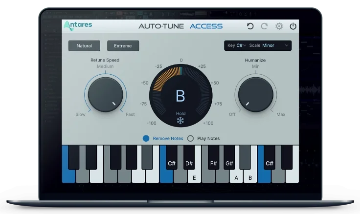 AutoTune Access 10 interface on a Macbook