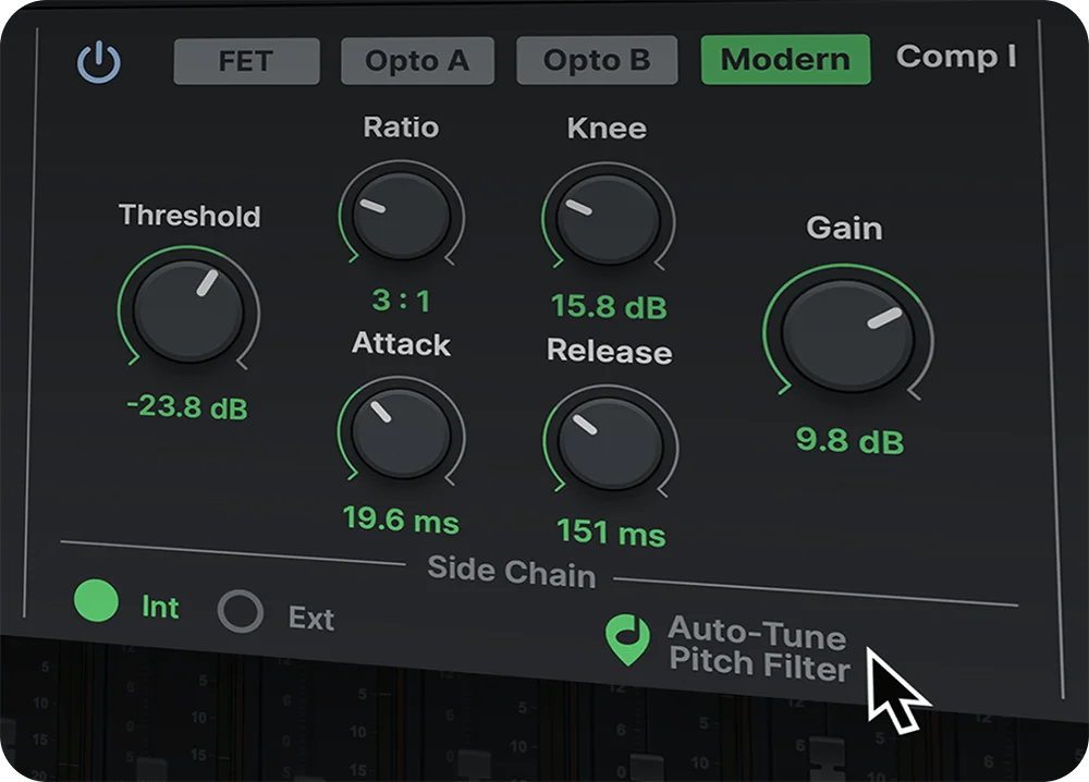 vocal compressor pitch filter technology