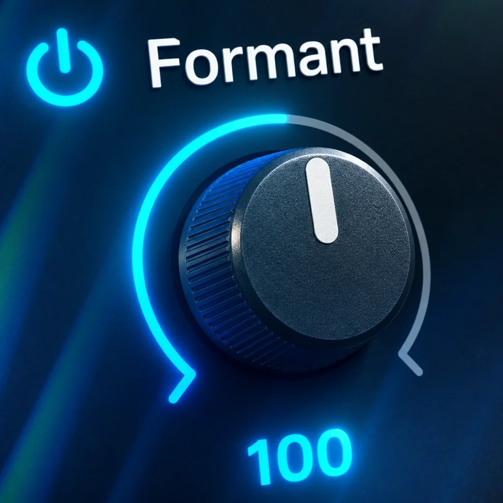 Close up of the Formant knob in AutoTune plugins