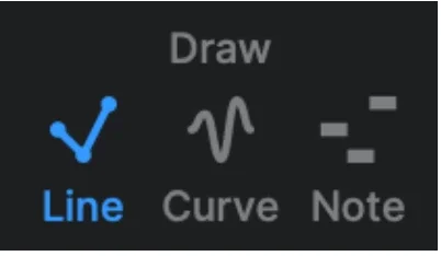 AutoTune Pro X draw, line, curve, or note settings