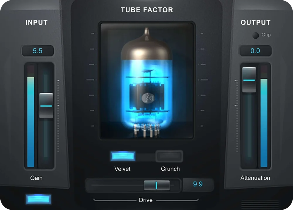 Detail of Warm plugin showing the omni tube features
