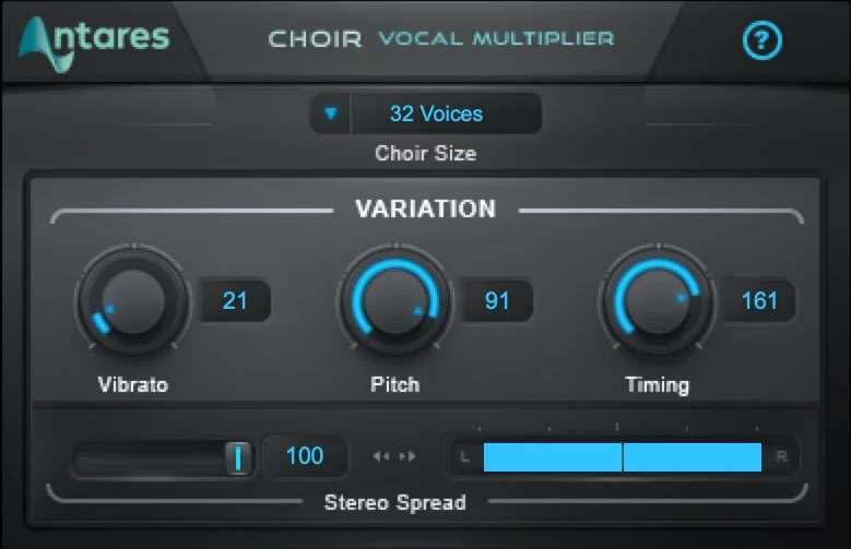 Choir vocal multiplier settings