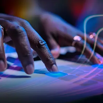 Fingers typing on a keyboard