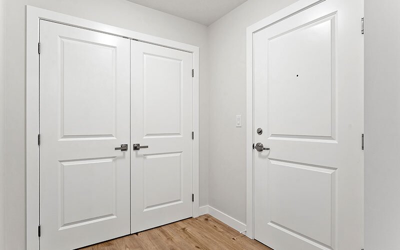 Interior doors in a new home. 