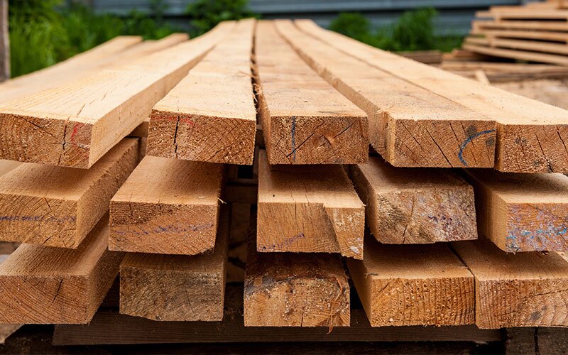 A stack of dimensional lumber.