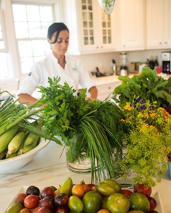 Private chef preparing food