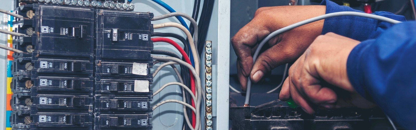 Inspector men hands working switchboard machinery