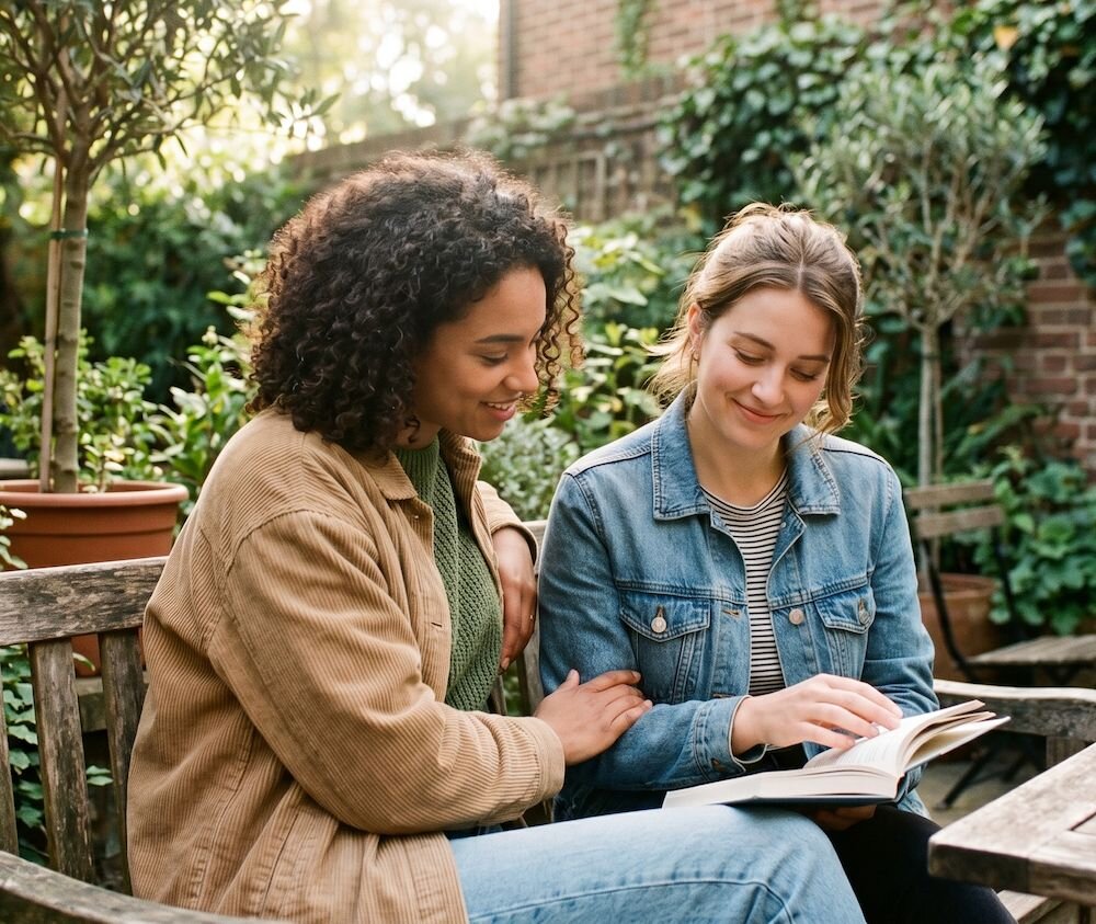 Individuals reading together