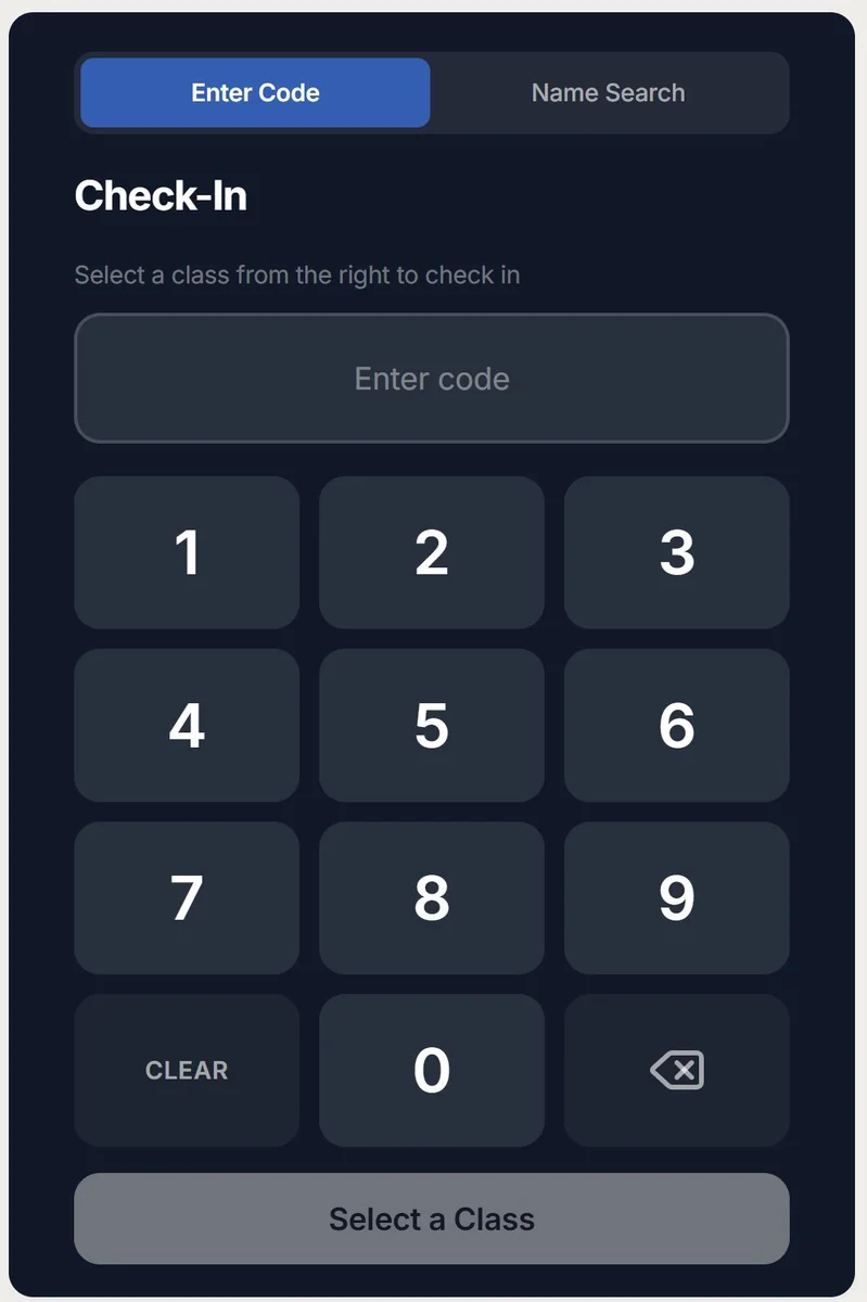 Gym Check-in Kiosk