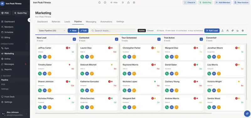 Sales CRM Marketing Pipeline - Light Mode