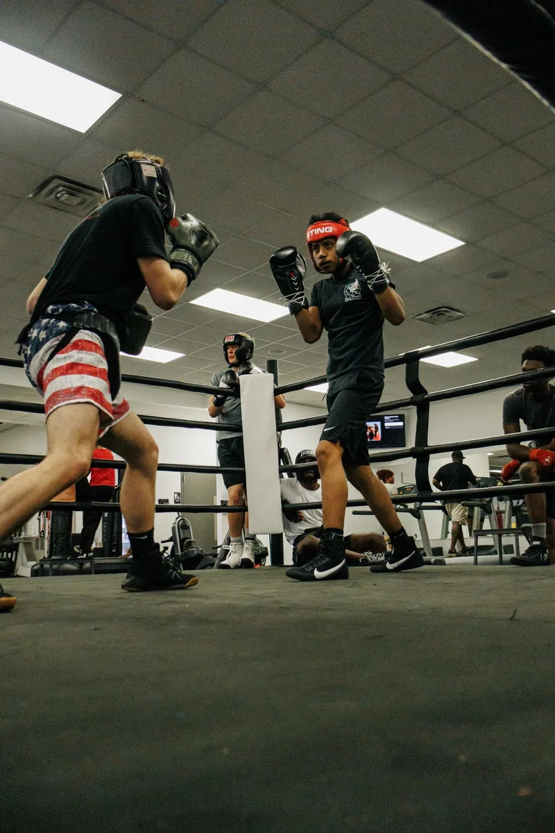 Boxing Sparring Training Session