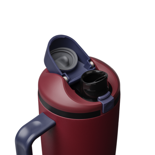 FreeSip® Tumbler, 40oz / Burgundy Bay / Stainless Steel