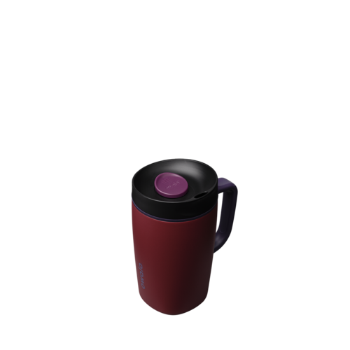 SmoothSip® Slider with Handle, Burgundy Bay / 12oz / Stainless Steel