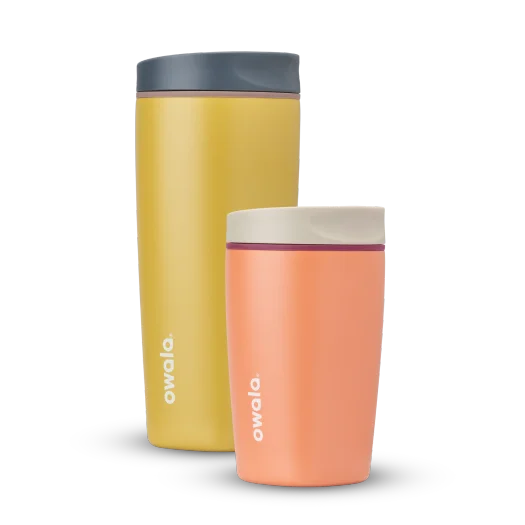 Two SmoothSip Tumblers next to each other