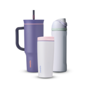 40oz Tumbler, SmoothSip Slider, and FreeSip