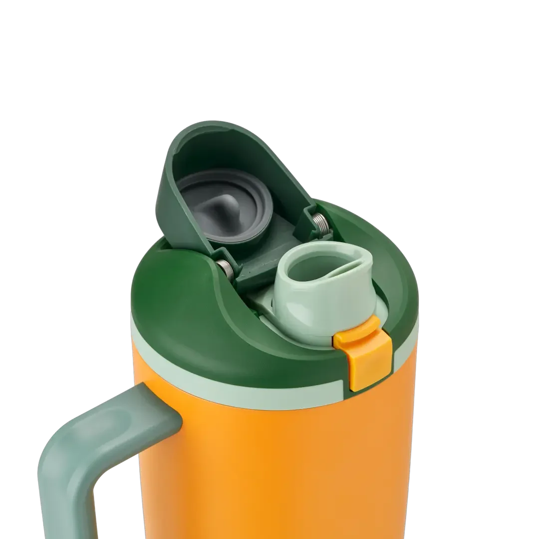 FreeSip® Tumbler, 40oz / Orange Grove / Stainless Steel