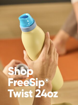 a yellow 24oz FreeSip Twist