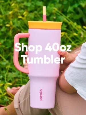 a pink 40oz tumbler