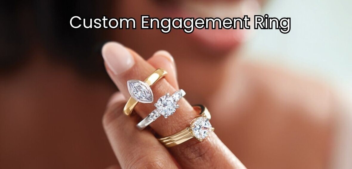 Close-up of a crisscross band design on a custom platinum engagement ring