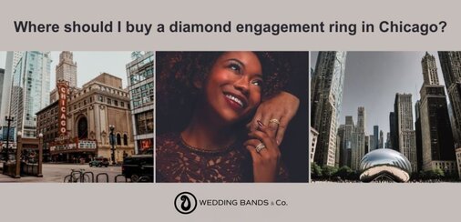 Diamond engagement rings in gold and platinum available from Chicago jewelers