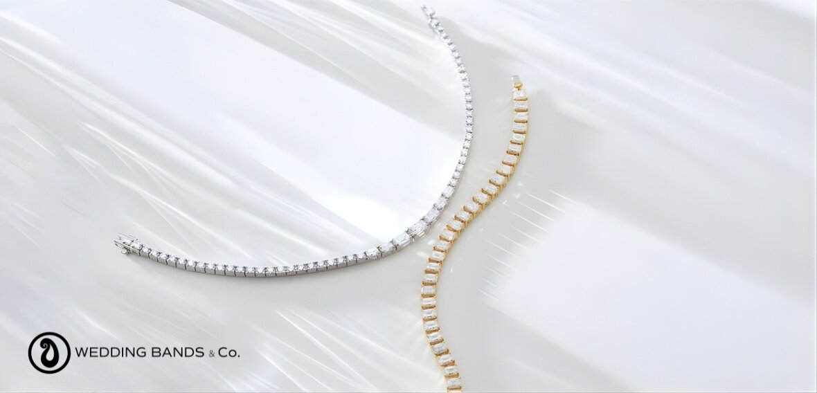 Mixed metal bangles and cuff bracelets showing stacking and layering style options