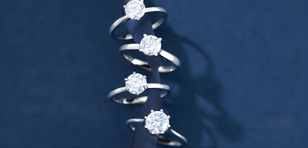 Gold solitaire engagement ring with pavé diamond band demonstrating ring anatomy for proper care