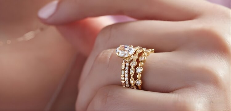 Custom designed engagement ring with diamond center stone ready for proposal in Chicago