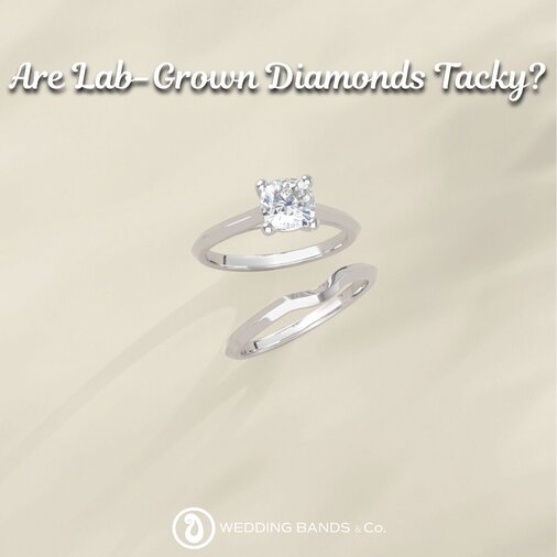 Stack of gold wedding bands with diamond details displayed for choosing the right wedding ring by Wedding Bands & Co.