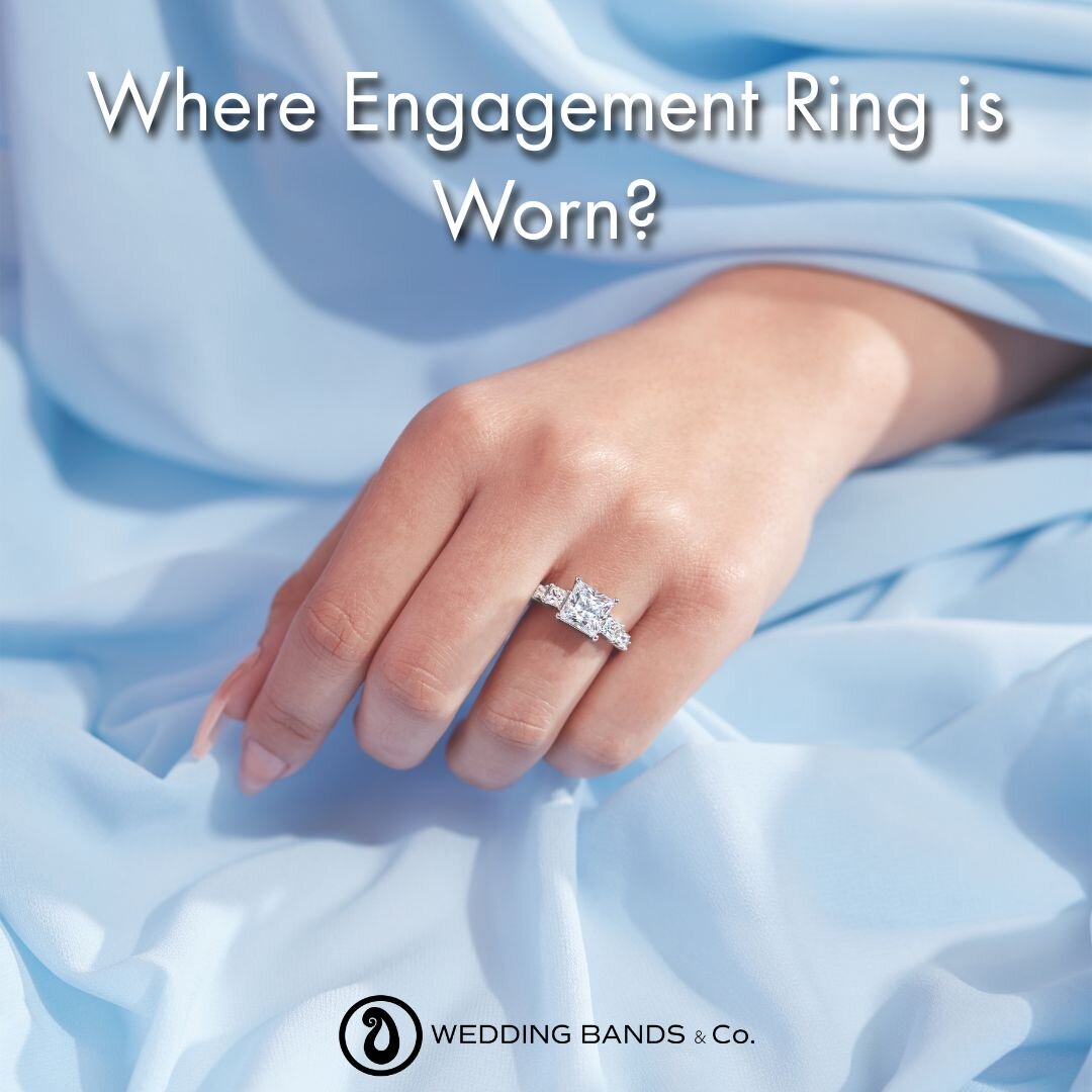 Stack of gold wedding bands with diamond details displayed for choosing the right wedding ring by Wedding Bands & Co.